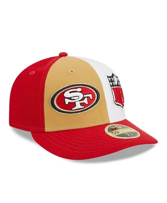 Men's New Era Gold, Scarlet San Francisco 49ers 2023 Sideline Low Profile 59FIFTY Fitted Hat