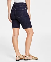 I.n.c. International Concepts Women's High-Rise Denim Bermuda Shorts