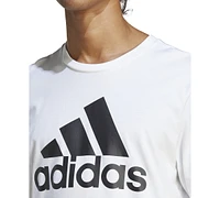 adidas Men's Essentials Single Jersey Big Logo Short Sleeve Crewneck T-Shirt
