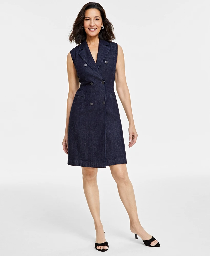 I.n.c. International Concepts Women's Denim Blazer Dress, Created for Macy's