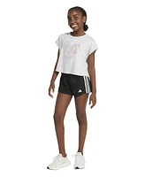 adidas Big Girls Sleeveless Box Heather T-shirt