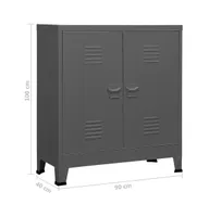 Industrial Storage Chest Anthracite 35.4"x15.7"x39.4" Steel