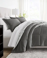 ienjoy Home Textured Stripe -Piece Comforter Set