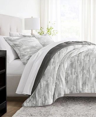 ienjoy Home Textured Stripe 3-Piece Comforter Set