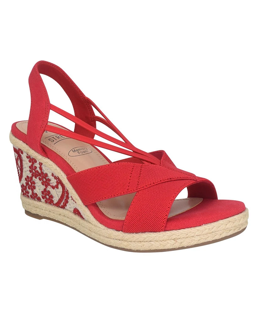 Impo Women's Tiyasa Embroidered Platform Wedge Sandals