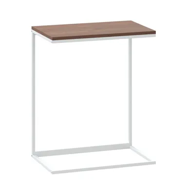 Side Table White 21.7"x13.8"x26" Engineered Wood
