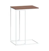 Side Table White 15.7"x11.8"x23.2" Engineered Wood