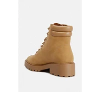 Women's shirly soft leather lace-up boots