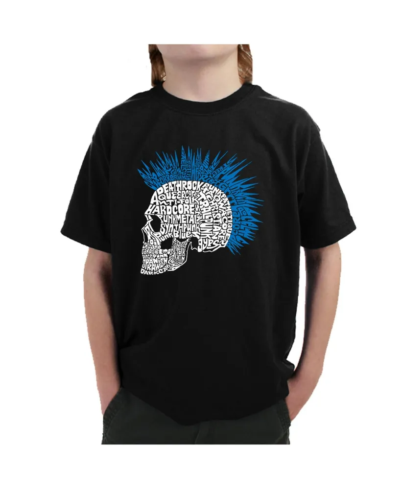 Boy's Word Art T-shirt - Punk Mohawk