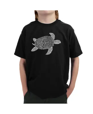 Boy's Word Art T-shirt - Turtle