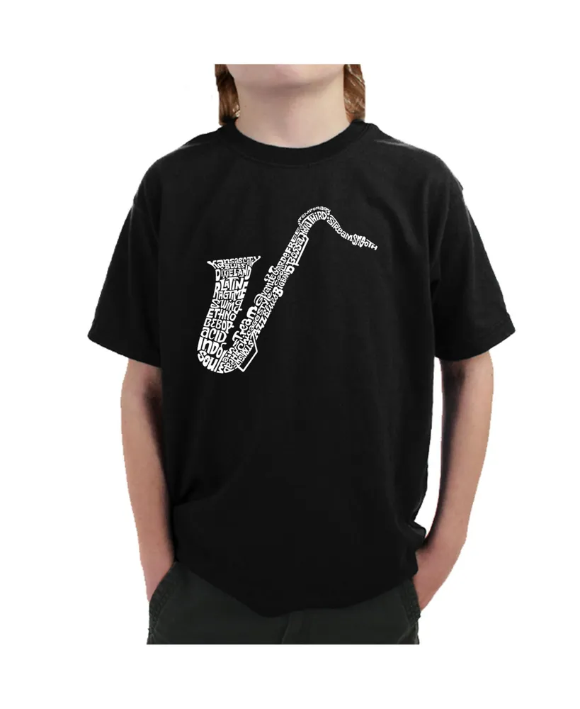 Boy's Word Art T-shirt - Sax