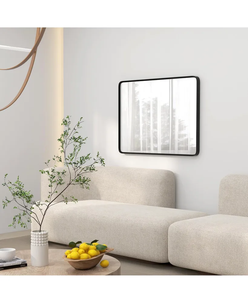 Homcom x Wall-Mounted Living Room Rectangle Mirror