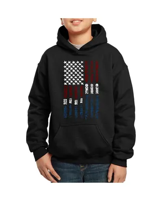 Boy's Word Art Hooded Sweatshirt - Support our Troops