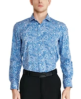 Tallia Men's Slim-Fit Paisley Dress Shirt