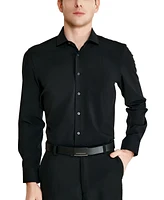 Tallia Men's Slim-Fit Solid Poplin Dress Shirt