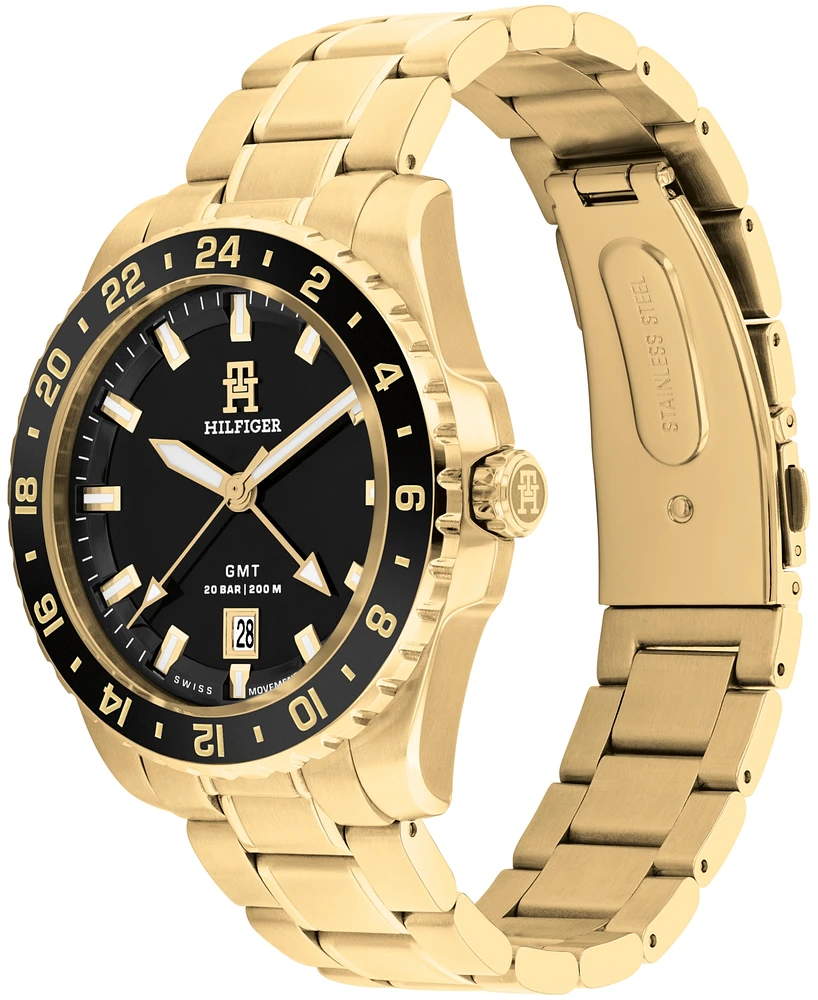 Tommy Hilfiger Men's Quartz Gold-Tone Stainless Steel Watch 44mm