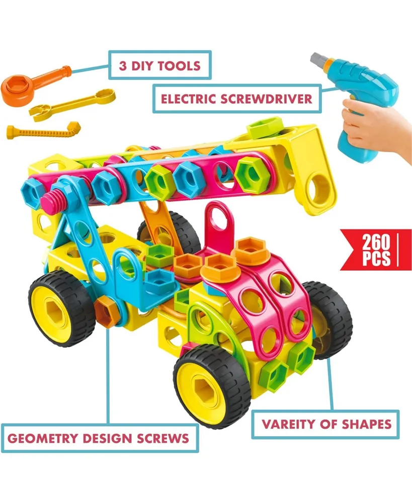 Contixo - Kids Toy Magnet Tiles -3D Building Blocks Stem Construction