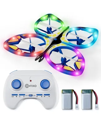 Contixo TD2 Butterfly Rc Drone: 3D Flip, Headless Mode, Led Lights, Propeller Protection