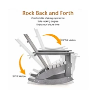 Vebreda Adirondack Rocking Chair with Curved Back for Balcony