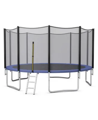 16 Feet Outdoor Trampoline Bounce Combo with Safety Closure Net Ladder