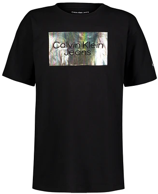 Calvin Klein Big Boys Fancy Box Short Sleeve T-shirt