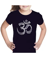 Girl's Word Art T-shirt - Poses Om