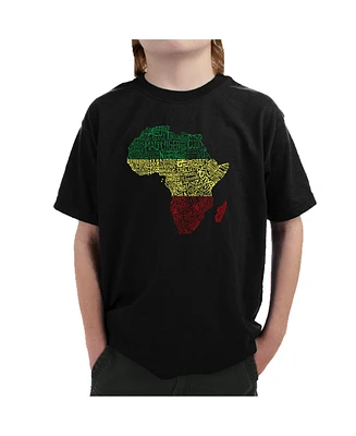 Boy's Word Art T-shirt - Countries Africa