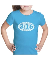 Girl's Word Art T-shirt - John 3:16