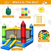 Inolait Kids Inflatable Bounce House with Slide and Ocean Balls Not Included Blower