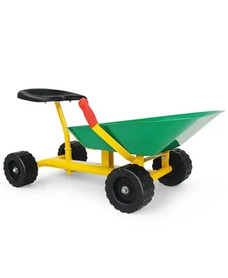 Sugift 8" Heavy Duty Kids Ride-on Sand Dumper w/ 4 Wheels