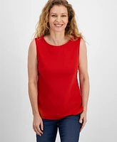 Style & Co Women's Cotton Boat-Neck Sleeveless Top, Created for Macy's