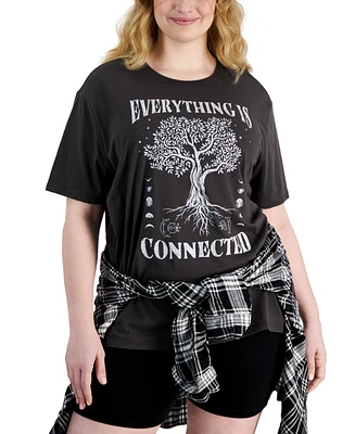 Love Tribe Trendy Plus Everything Is Connected Tree Tee