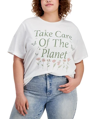 Grayson Threads, the Label Trendy Plus Take Care of Planet Graphic T-Shirt