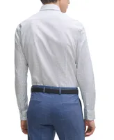 Boss by Hugo Men's Printed Oxford Stretch Cotton Slim-Fit Dress Shirt