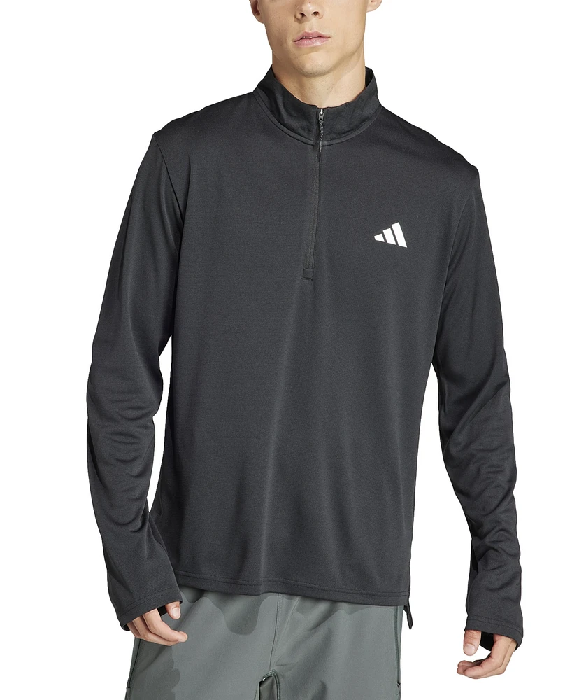 adidas Men's Essentials Training Quarter-Zip Long-Sleeve Top