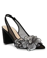 Betsey Johnson Women's Petra Flower Applique Slingback Pumps