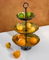 Godinger Signature Collection Three Tier Gold-Tone Server