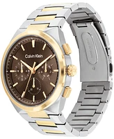 Calvin Klein Men's Distinguish Two-Tone Stainless Steel Bracelet Watch 44mm - Two