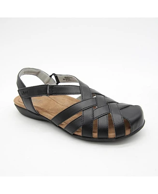 Jbu Women's Bonnie Fisherman Weave Slip-On Sandals