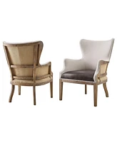 George Two Tone Wingback Accent Chair