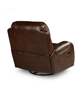 Keily 39" Manual Swivel Glider Recliner Chair - Brown