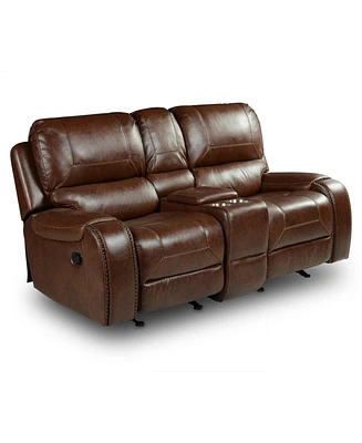 Keily 78" Manual Glider Recliner Loveseat - Brown