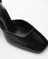 Mango Women's Patent Leather-Effect Heeled Shoes