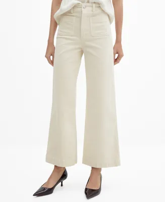 Mango Women's Corduroy Culotte Trousers