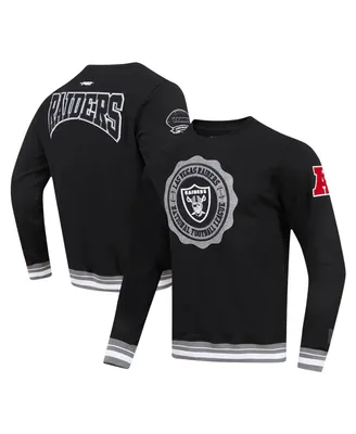 Men's Pro Standard Black Las Vegas Raiders Crest Emblem Pullover Sweatshirt