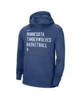 Men's and Women's Nike Blue Minnesota Timberwolves 2023/24 Performance Spotlight On-Court Practice Pullover Hoodie