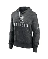 Women's Nike Black Distressed Las Vegas Raiders Gym Vintage-Like Lightweight Hooded Top