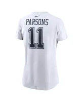 Women's Nike Micah Parsons White Dallas Cowboys Player Name and Number T-shirt