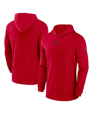 Men's Nike Red Tampa Bay Buccaneers Sideline Performance Long Sleeve Hoodie T-shirt