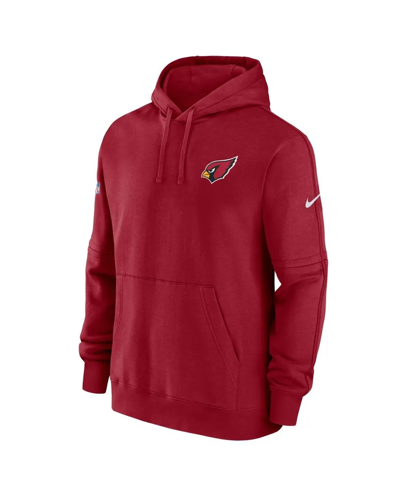 Men's Nike Cardinal Arizona Cardinals Sideline Club Fleece Pullover Hoodie